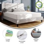 Green Tea Cooling Gel 3-Layer Memory Foam Mattress 25.4cm