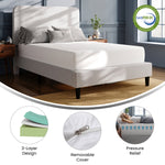 Green Tea Cooling Gel 3-Layer Memory Foam Mattress 25.4cm