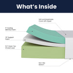 Green Tea Cooling Gel 3-Layer Memory Foam Mattress 25.4cm