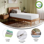 Green Tea Cooling Gel 4-Layer Memory Foam Mattress 25.4cm