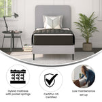 Hybrid Pocket Spring Mattress 25.4cm CertiPUR-US Foam