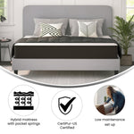 Hybrid Pocket Spring Mattress 25.4cm CertiPUR-US Foam