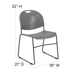 FLASH HERCULES Series Ultra-Compact Stack Chair 400 kg Capacity