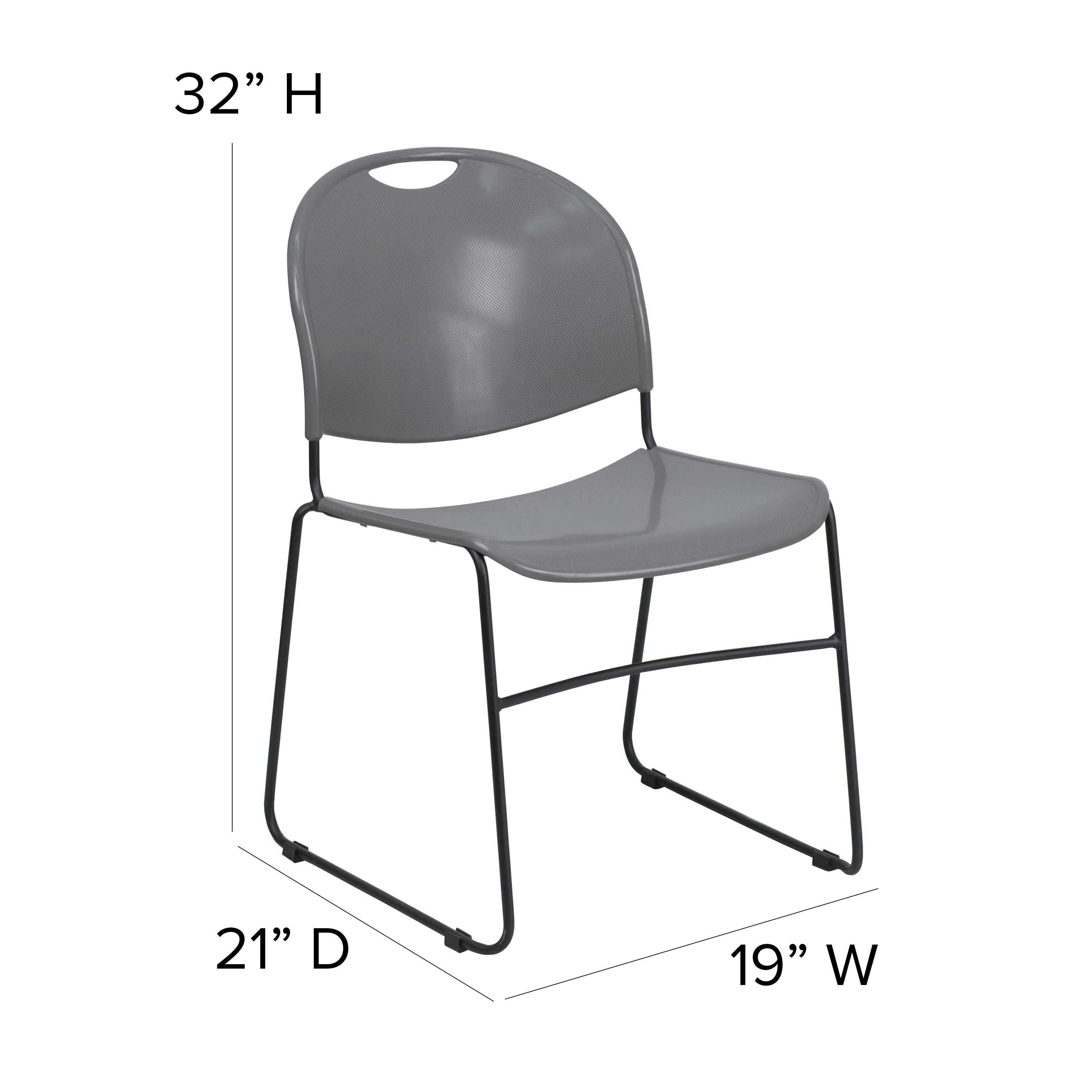 FLASH HERCULES Series Ultra-Compact Stack Chair 400 kg Capacity