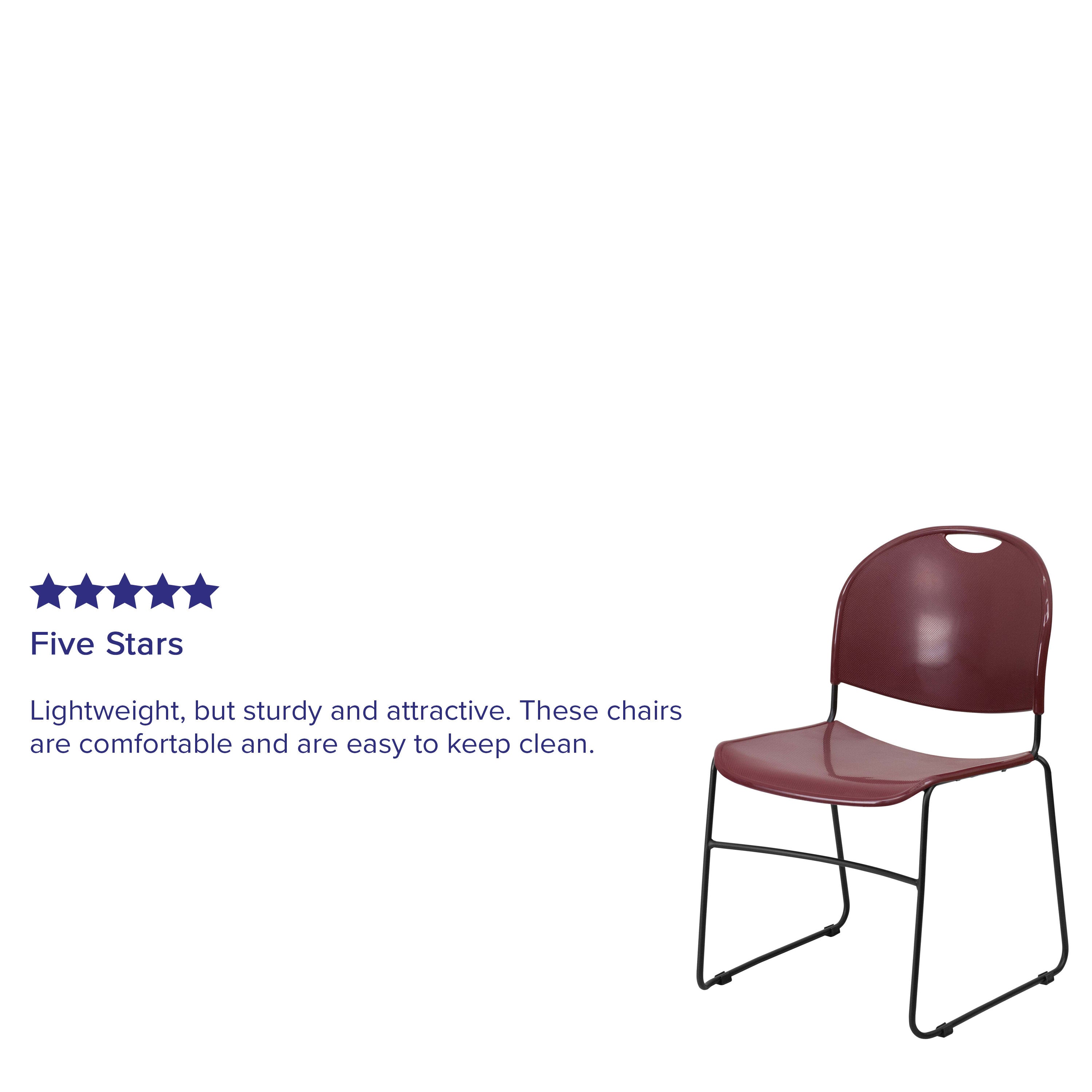 FLASH HERCULES Series Ultra-Compact Stack Chair 400 kg Capacity