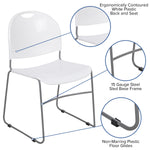 FLASH HERCULES Series Ultra-Compact Stack Chair 400 kg Capacity