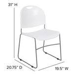 FLASH HERCULES Series Ultra-Compact Stack Chair 400 kg Capacity
