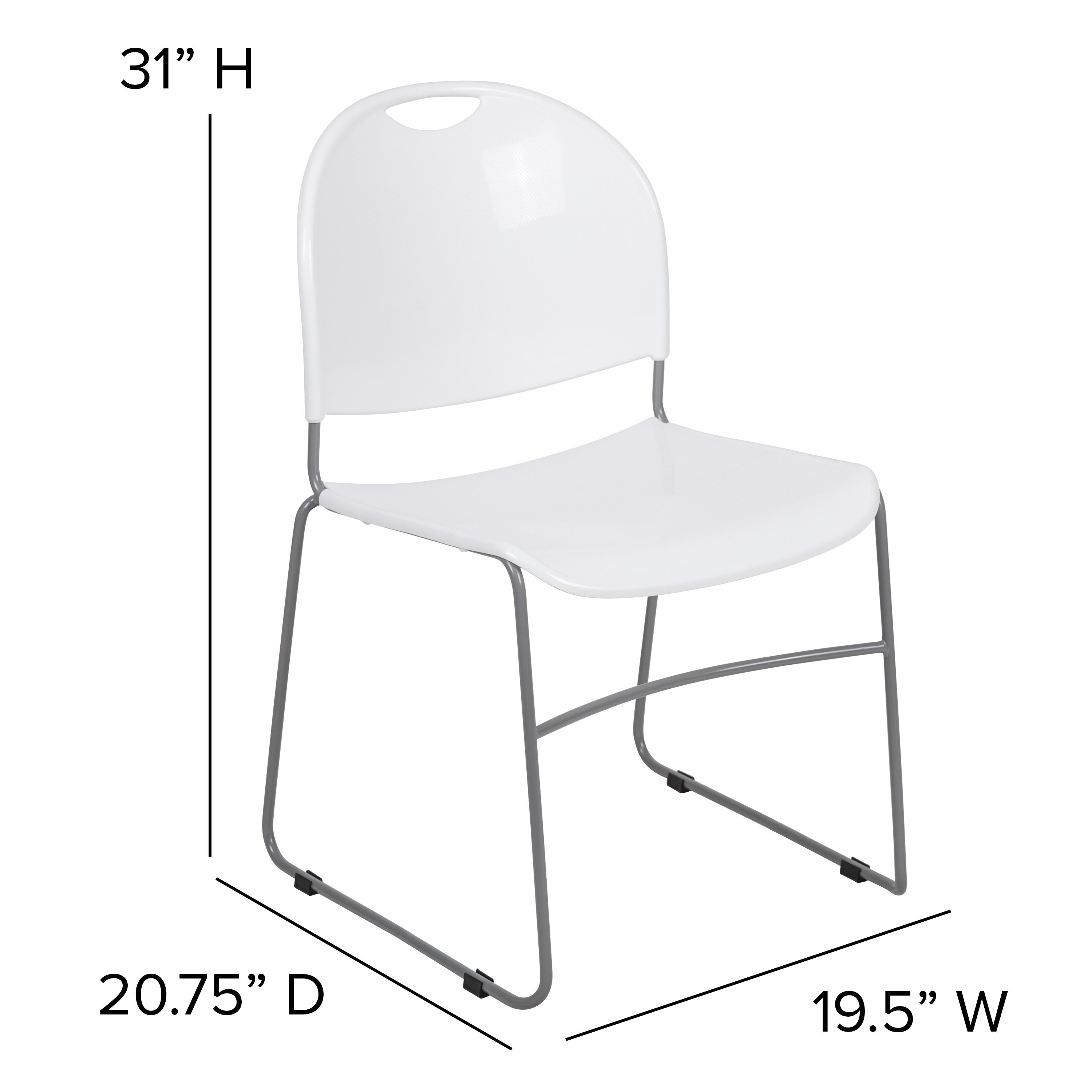 FLASH HERCULES Series Ultra-Compact Stack Chair 400 kg Capacity