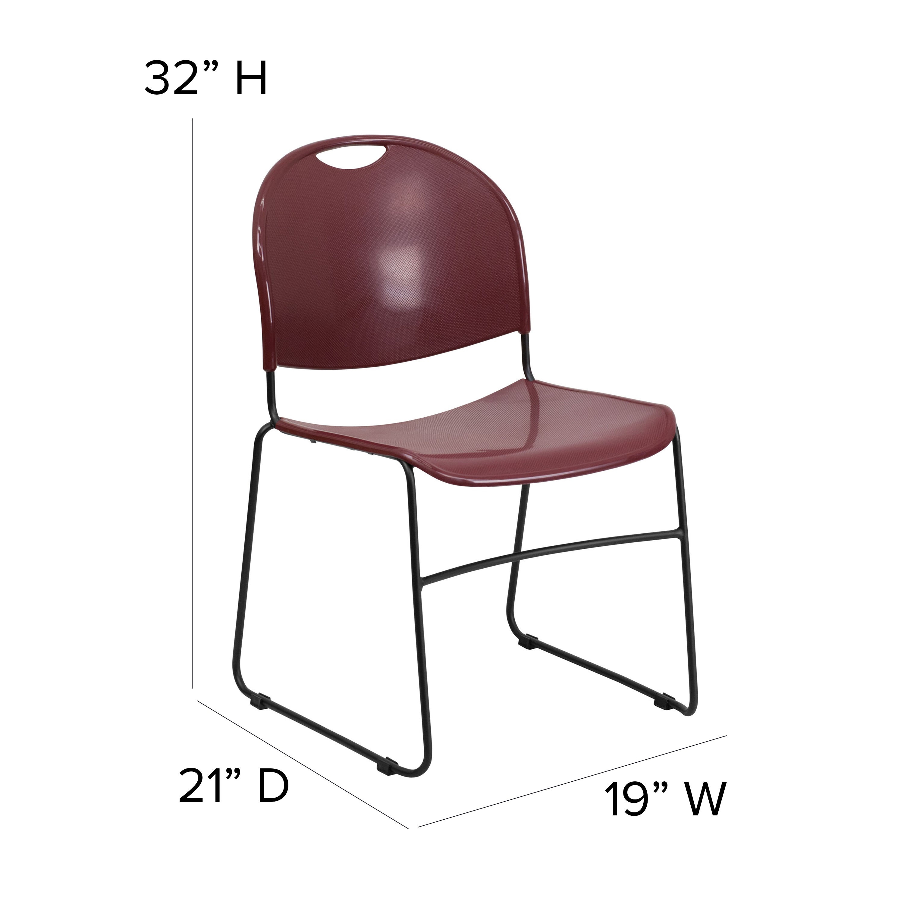 FLASH HERCULES Series Ultra-Compact Stack Chair 400 kg Capacity