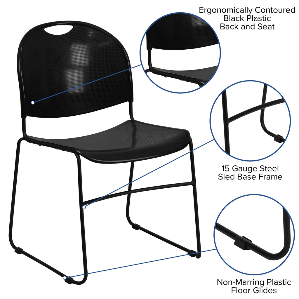 FLASH HERCULES Series Ultra-Compact Stack Chair 400 kg Capacity