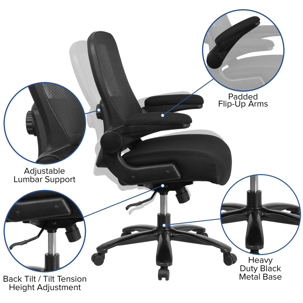 FLASH HERCULES Series Big & Tall Mesh Executive Swivel Ergonomic Office Chair