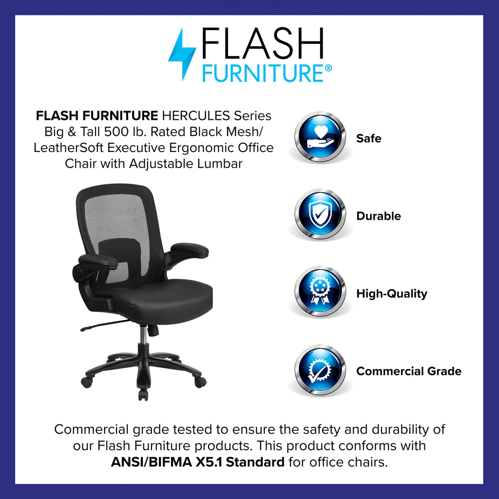 FLASH HERCULES Series Big & Tall Mesh Executive Swivel Ergonomic Office Chair